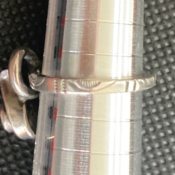 Sterling Silver 925 Pearl Infinity Ring Artisan Gray Green Pearl Sz 6 - Picture 8 of 10